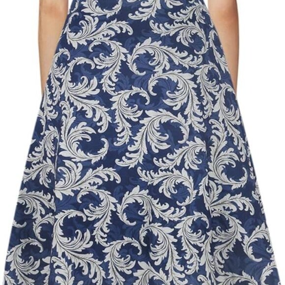 Women's Elegant Knee Length Dresses Vintage 50s Office Casual Floral Print Work - Picture 2 of 6